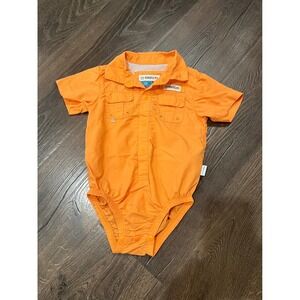 Magellan Outdoors Baby Kids Fish Gear Orange Bodysuit Shirt 12-18 Months